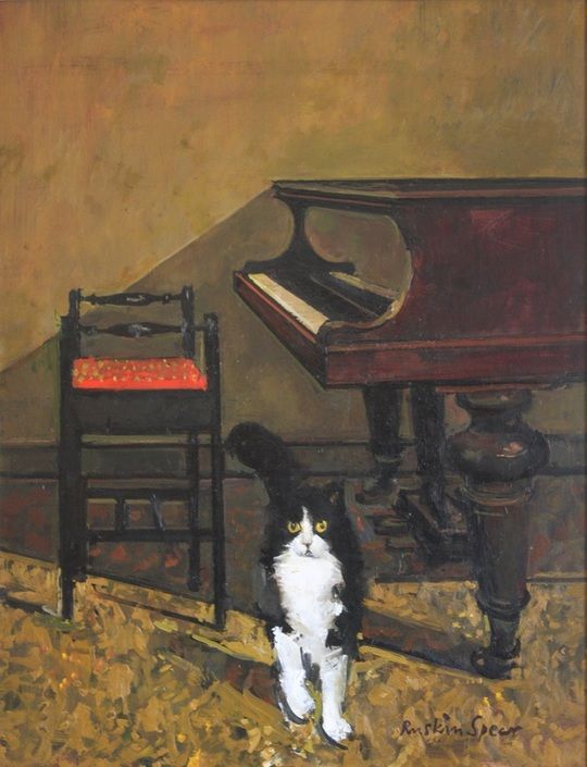 Cat and Piano