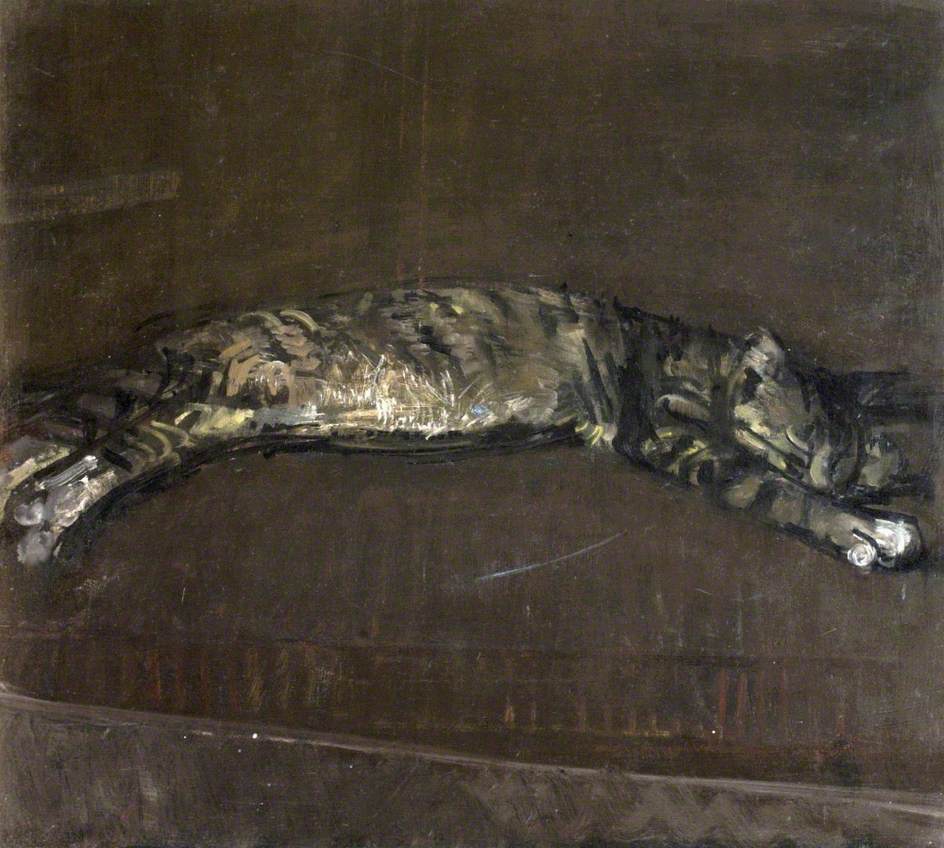 Sleeping Cat by Ruskin Spear